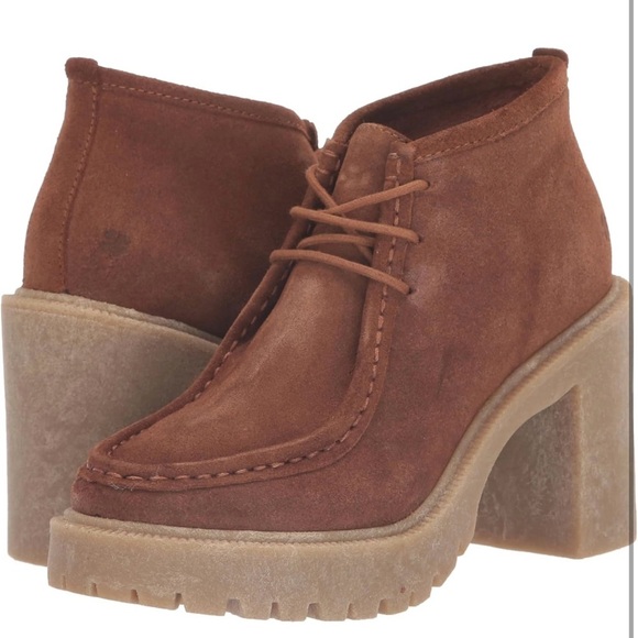 Brown Suede Women's Ankle Boots lucky brand - Picture 7 of 7
